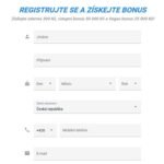 Registration form at Tipsport