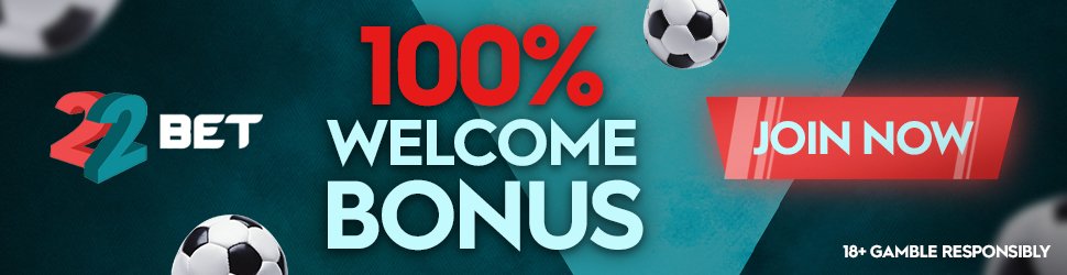 22BET bonus 3000 Kč