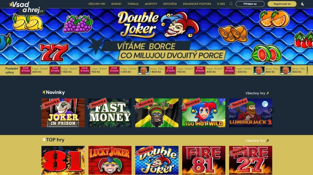 Vsaď a hrej web