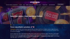 Náhled webových stránek online casina Forbes