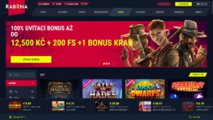 Náhled webových stránek online casina Rabona