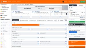 Náhled webových stránek sázkové kanceláře Betano