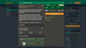 Náhled webových stránek sázkové kanceláře Chance