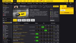 Sázková kancelář Fortuna, náhled webu