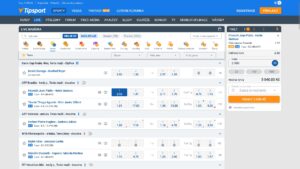 Náhled webových stránek sázkové kanceláře Tipsport