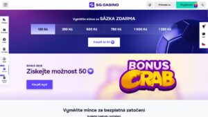 SGcasino sázková kanceláře náhled webu