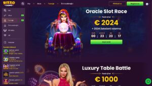 Bizzo casino náhled webu