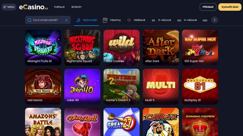 Automaty v eCasino.cz