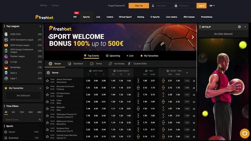 Freshbet bookmaker website