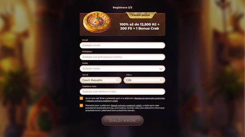 AmunRa casino registration form