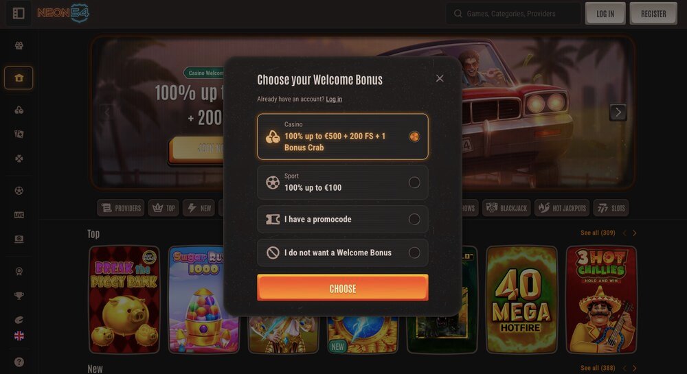 Neon54 registration