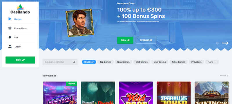 Casilando hlavní stránka