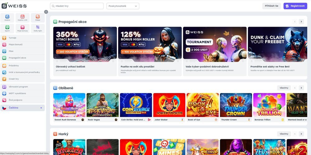 weiss casino úvodní