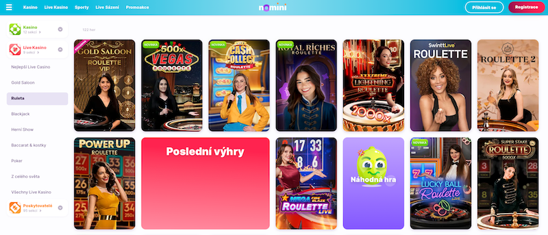 V online casinu Nomini najdete spoustu variant populární rulety