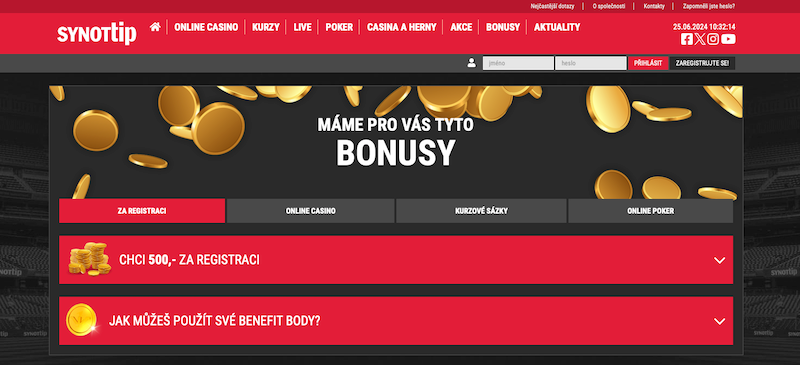 Benefit klub společnosti SYNOTtip