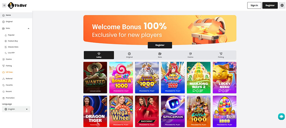 YeBet casino