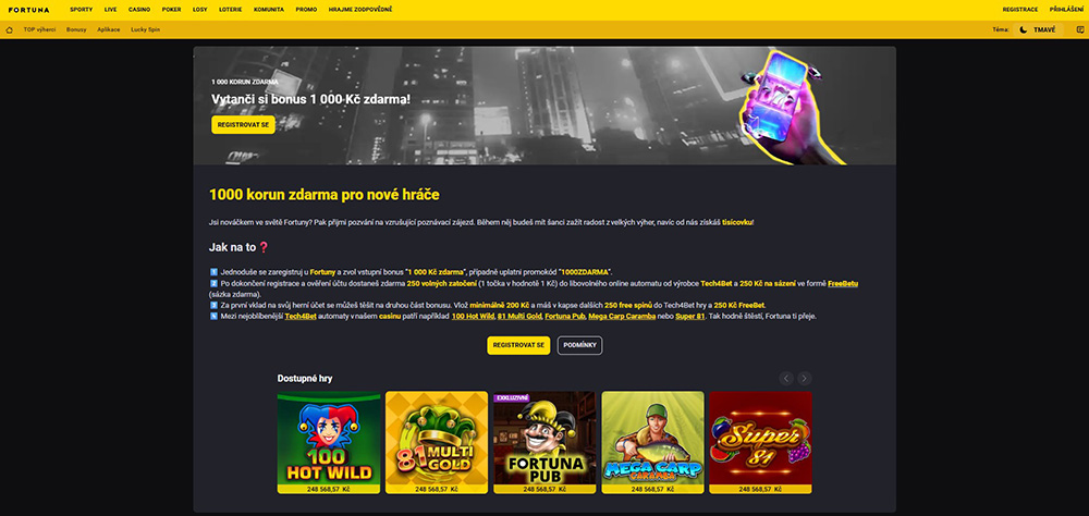 Fortuna free spiny [Jak získat volná zatočení?]