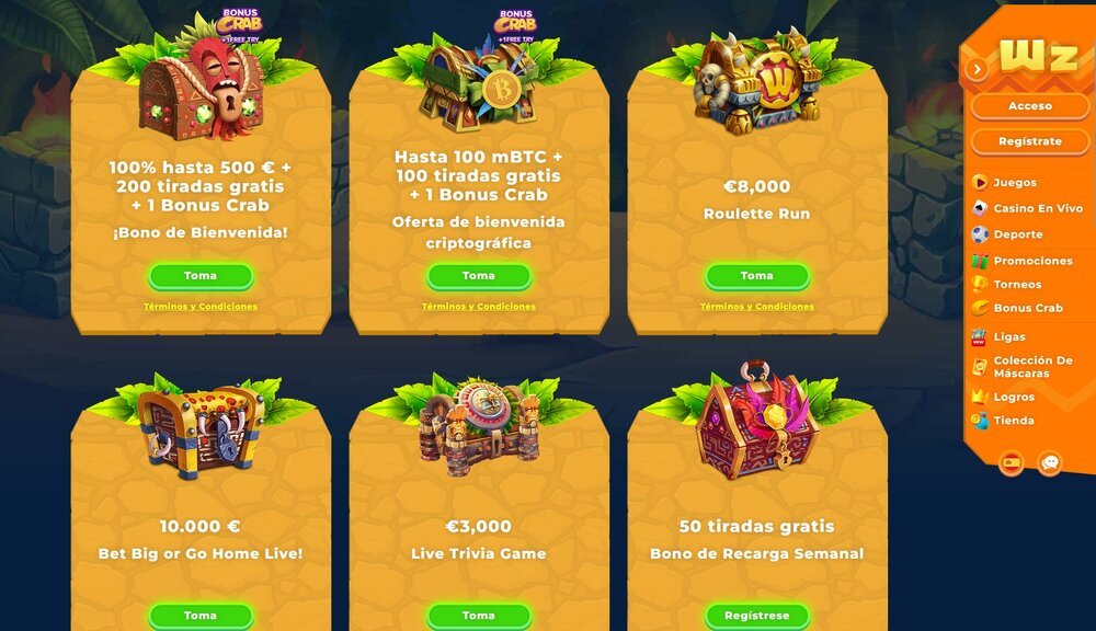 Wazamba bonos