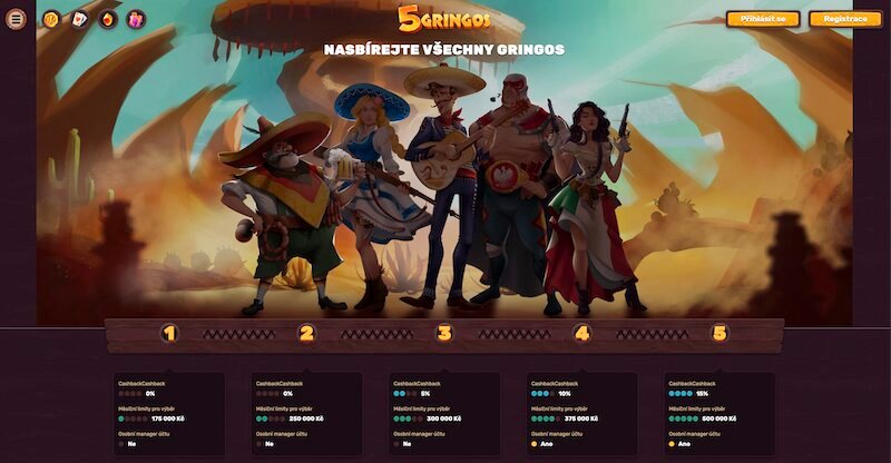 5Gringos casino VIP program