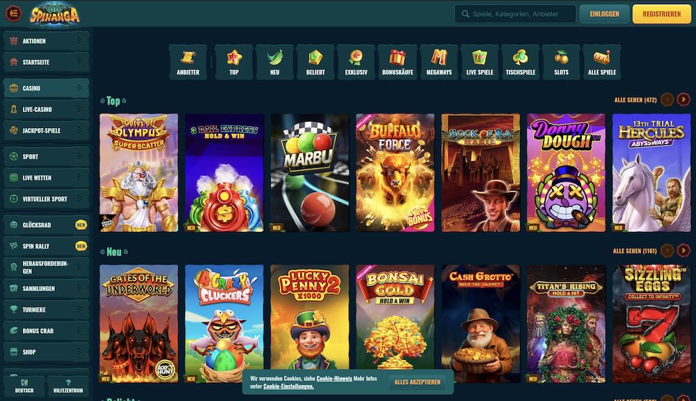 Spinanga Spielautomaten