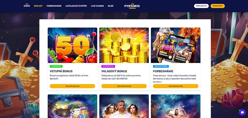 Forbes casino bonusy [Přehled TOP bonusů]