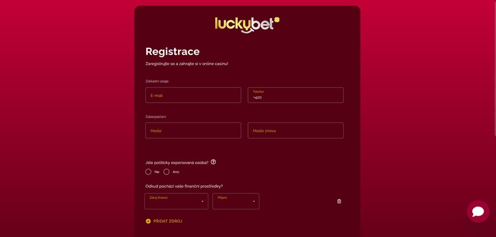 Luckywin registrace