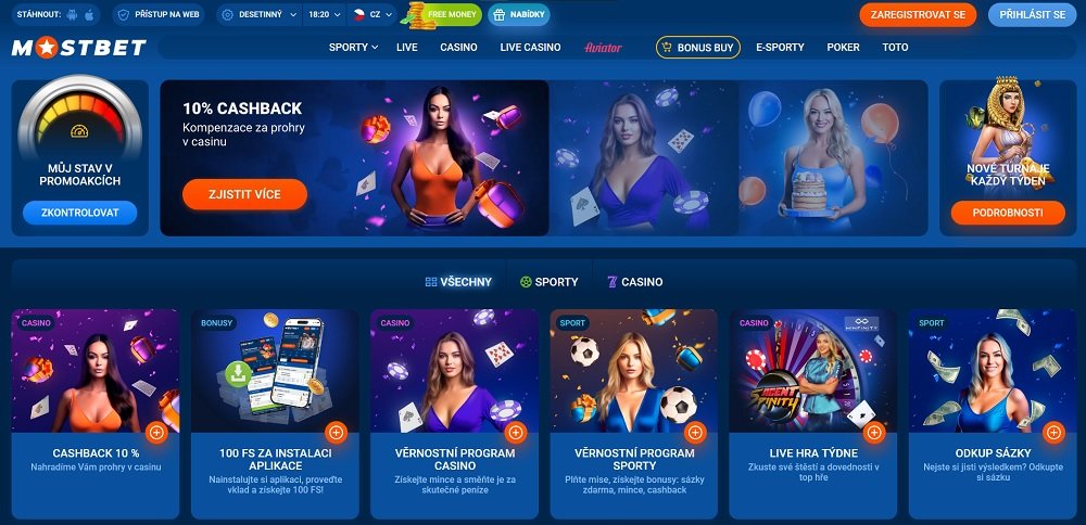 Vorschau der Boni und Promoaktionen im Online Casino und beim Buchmacher MostBet