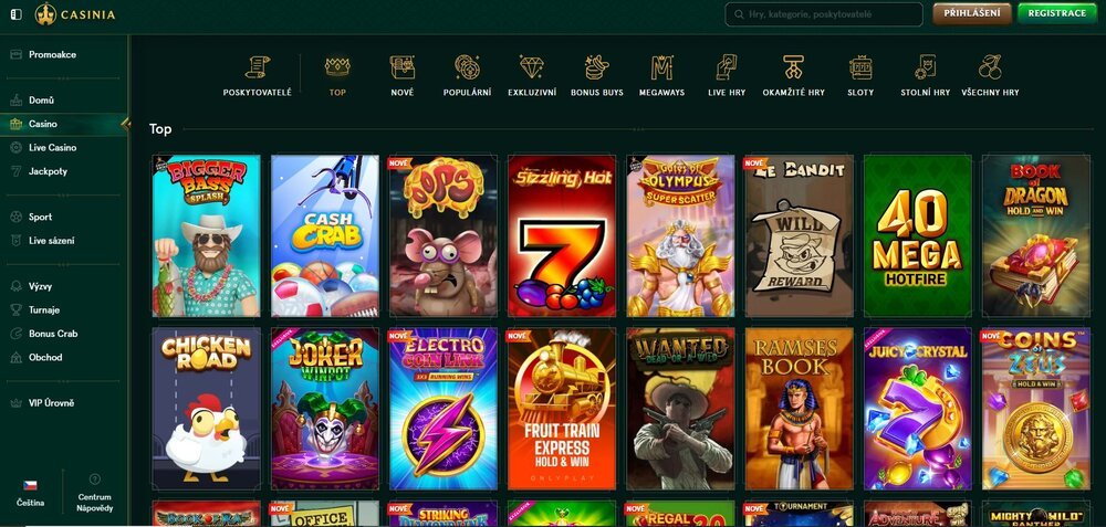nejlepší automaty v casinu casinia