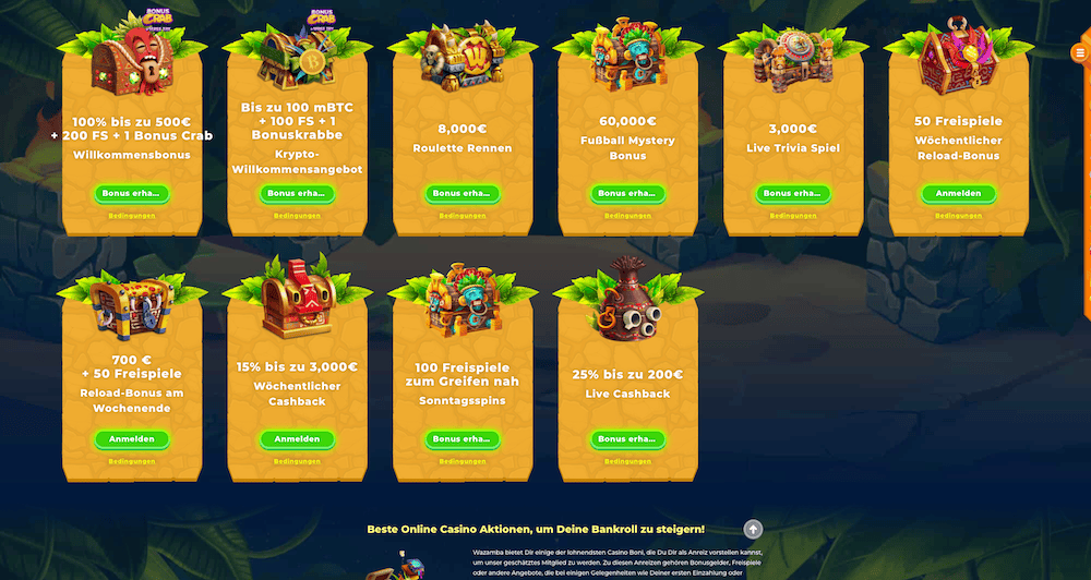 96203 Wazamba No Deposit Bonus