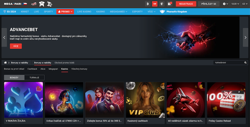 Bonus bez vkladu v casinu Megapari bohužel nenajdete