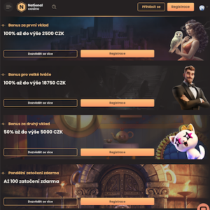 National casino bonusy
