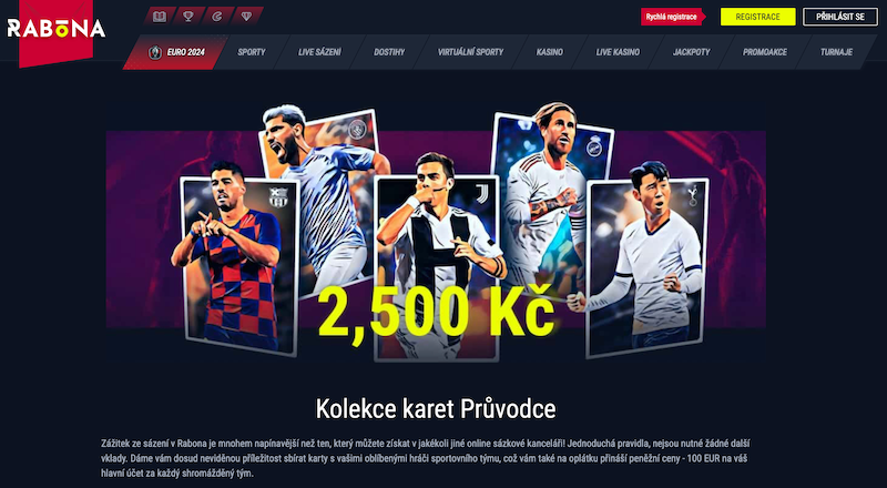 Promoakce Kolekce karet v sázkové kanceláři Rabona