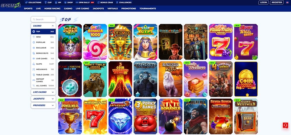 Slots in Sportaza