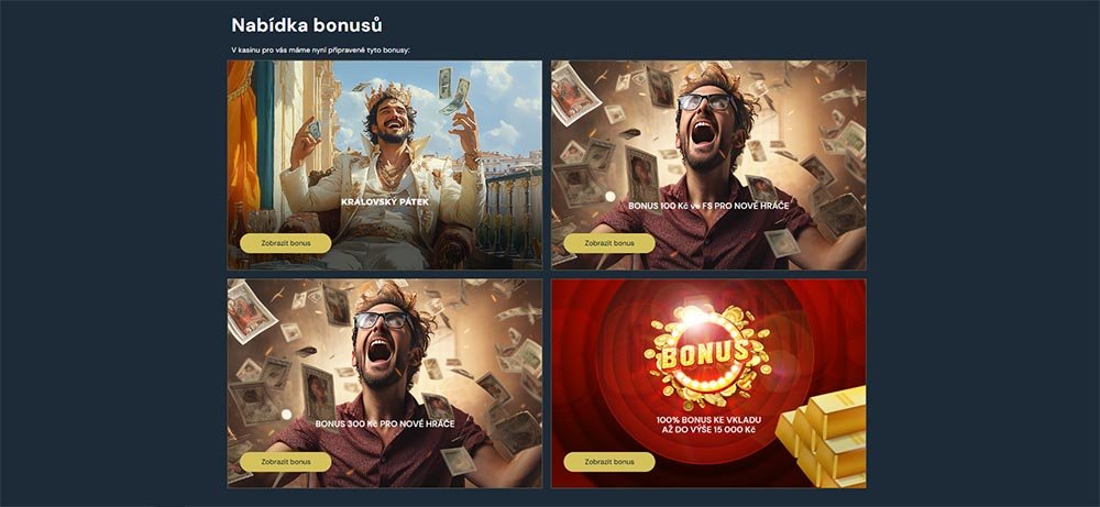 Bonusy a promoakce v casinu Vsaď a hrej