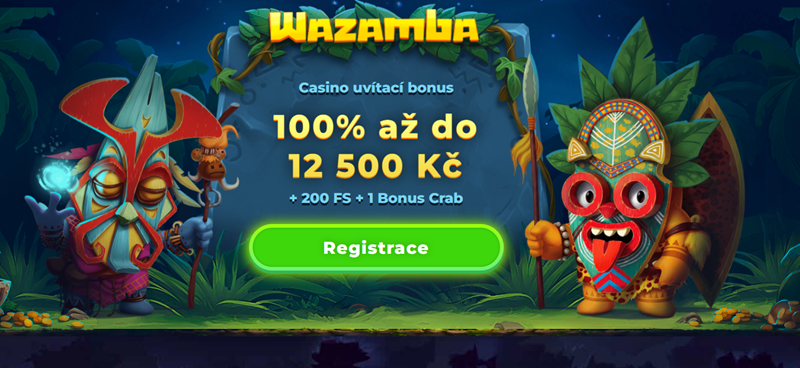 Wazamba casino vstupní  strana