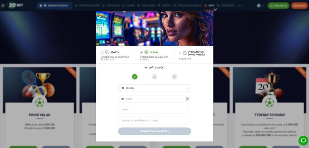 20bet registrace