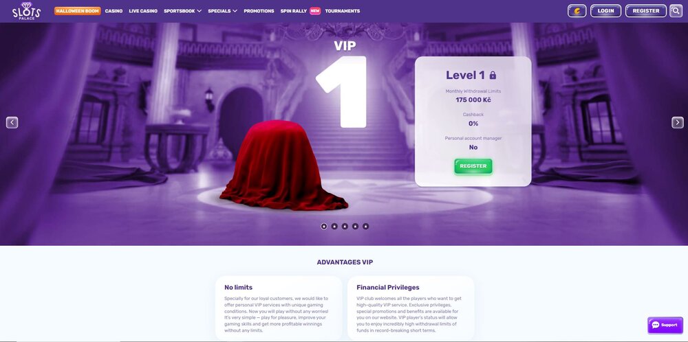 vip program at slotspalace