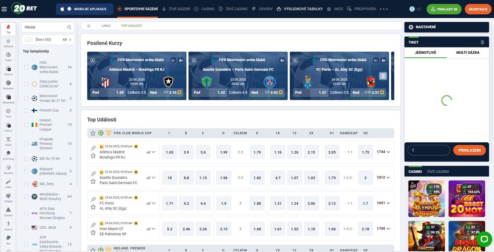 20bet sázková kancelář