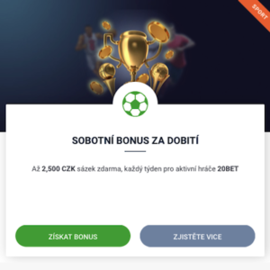 20BET Sobotní reload bonus