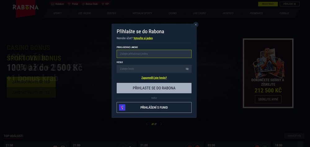 Rabona login