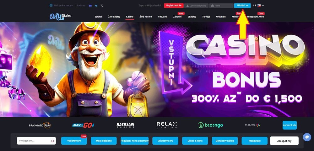 mystake přihlášení