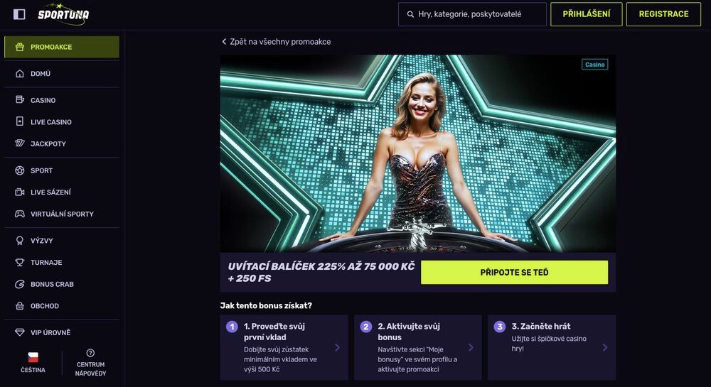 Sportuna uvítací balíček