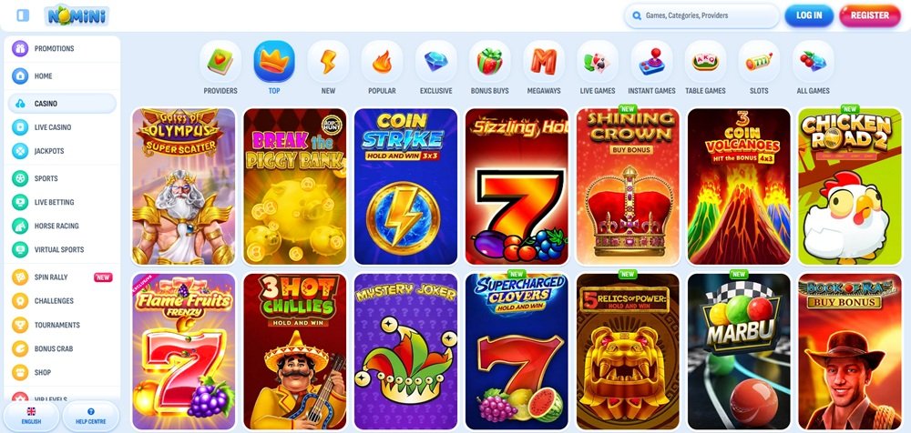 Nomini slots