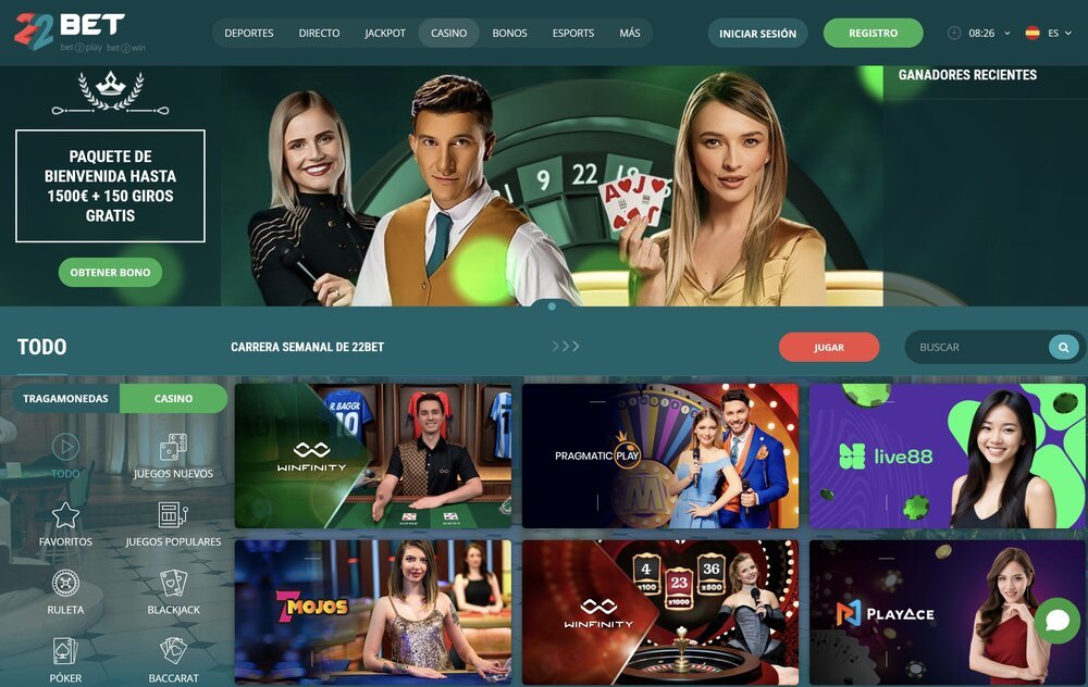 22BET casino