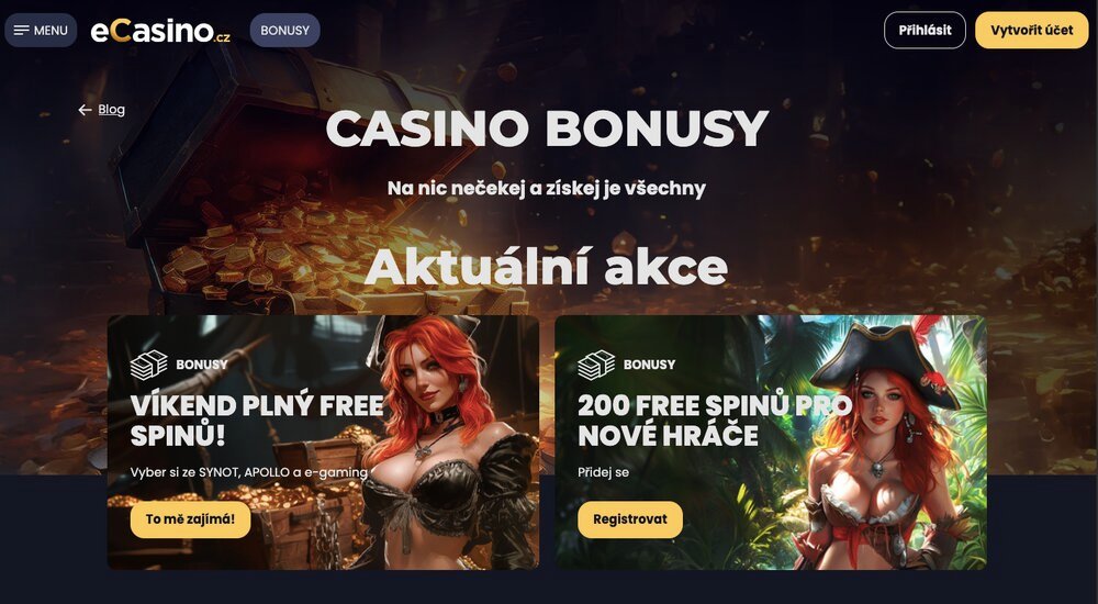 eCasino nabídka bonusu