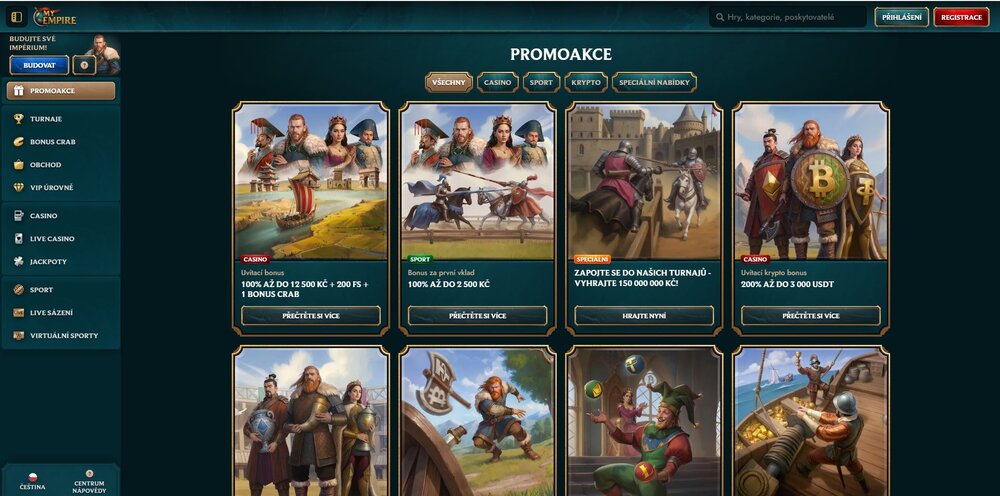 bonusová nabídka v casinu my empire