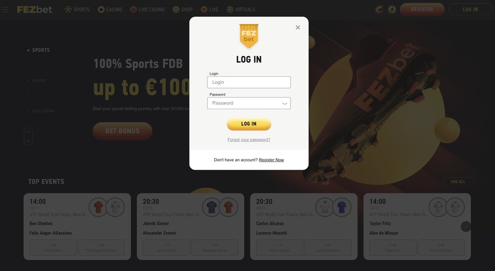 FEZbet Login