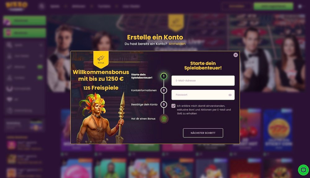 Bizzo Registrierung