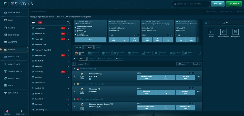 Slotuna sportsbook