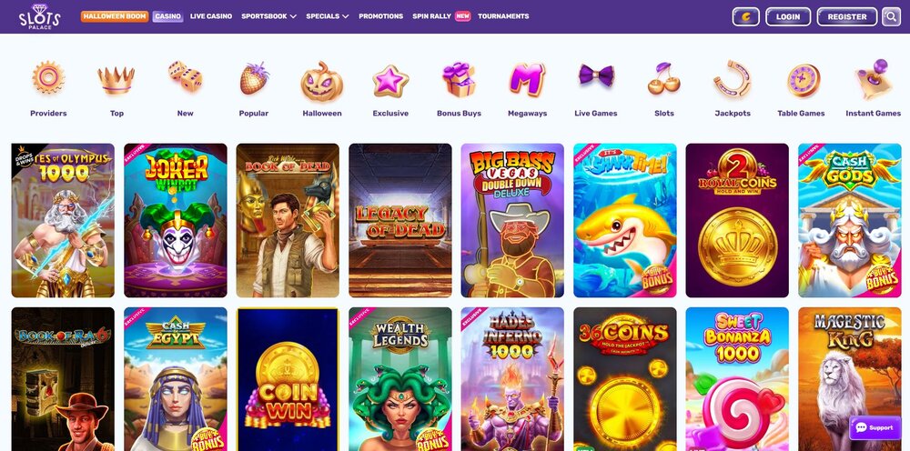 slotspalace slot selection